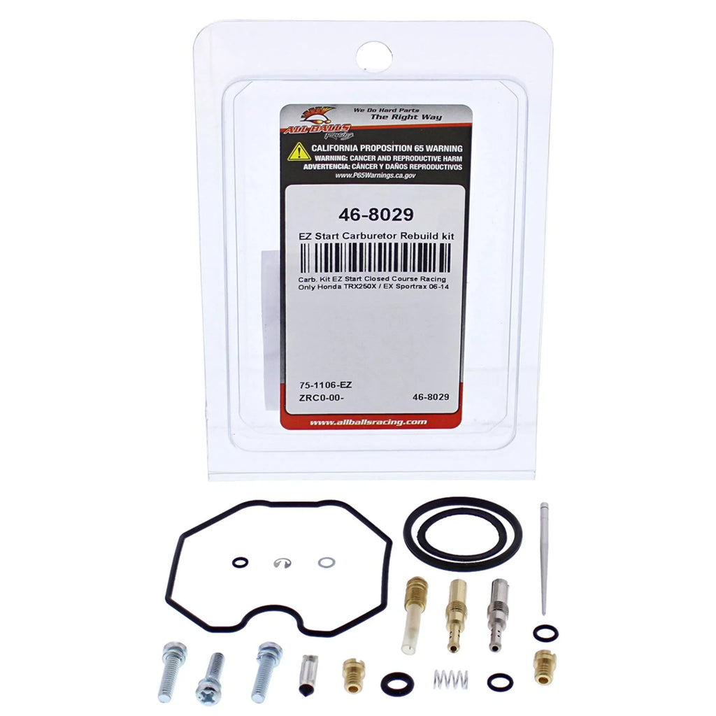 Racing 2013 (46-8029) Start EX 2011 2009 2008 Sportrax Compatible 2014 For Balls 2012 With/Replacement Carburetor kit EZ Rebuild 2010 All / 2007 TRX250X 2006 Honda