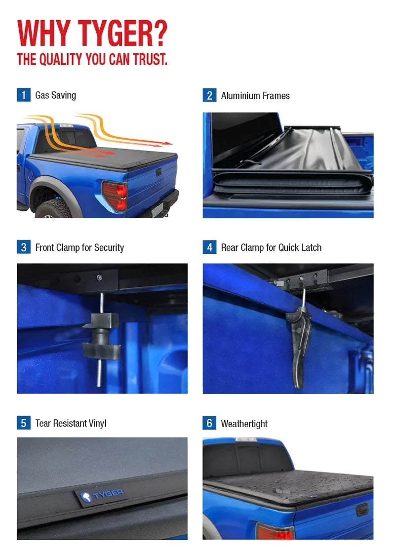 (69.6 Bed (NOT Fits Cargo Tri-Fold Stepside) 2009-2016 2012 1500 feet 2014 Trifold Ram For 5.8 Cover Tonneau inch) 2013 TG-BC3D1015 Dodge 2015 2010 Tonno Cover Truck Pickup 2011 TYGER