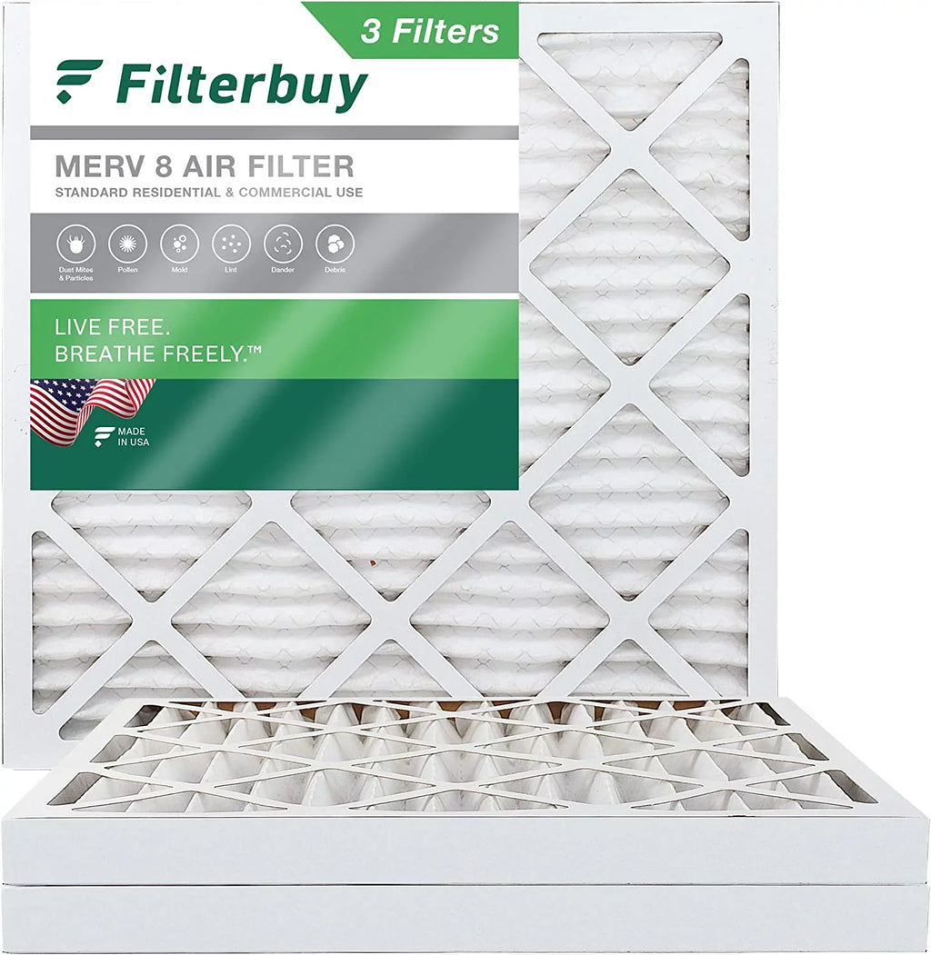 12x12x2 Air Furnace Filterbuy Filters Pleated (3-Pack) AC HVAC MERV 8