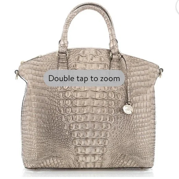 Duxbury Satchel Sugar Brahmin Large Cane Silver/Metallic