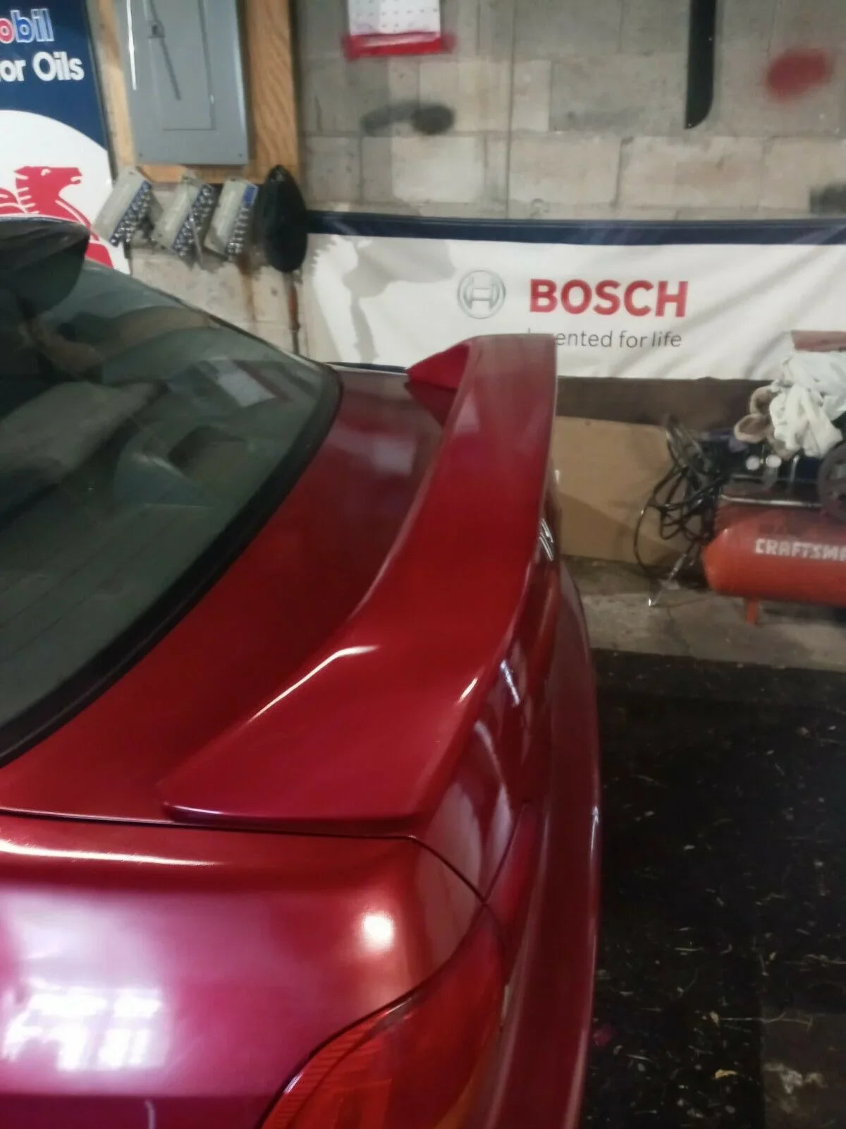 1998 Light with 2DR Brake 1996 Trunk Spoiler Winglet Honda LED Lamp Lid Kojem 1999 Style for 2000 Wing Matte Civic 1997 T-R Rear Black
