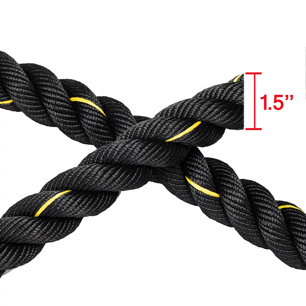 & Gym Heavy Training Rope: Polydac Heavy Strength width 49.2ft Conditioning Cross Cardio, Training, Length, NK Training Weight 1.5'' Undulation - & Ropes Battle