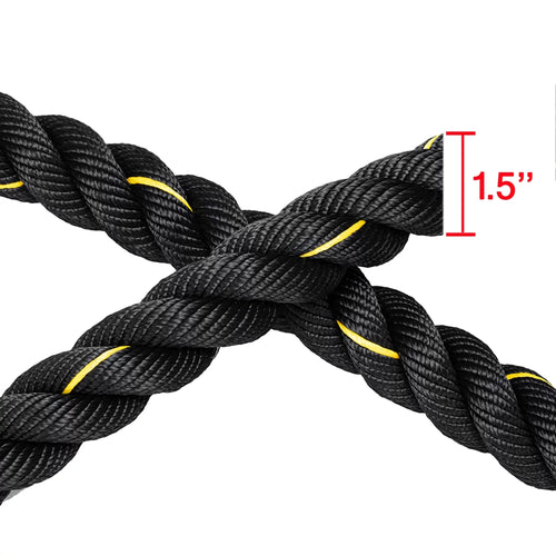 & Gym Heavy Training Rope: Polydac Heavy Strength width 49.2ft Conditioning Cross Cardio, Training, Length, NK Training Weight 1.5'' Undulation - & Ropes Battle