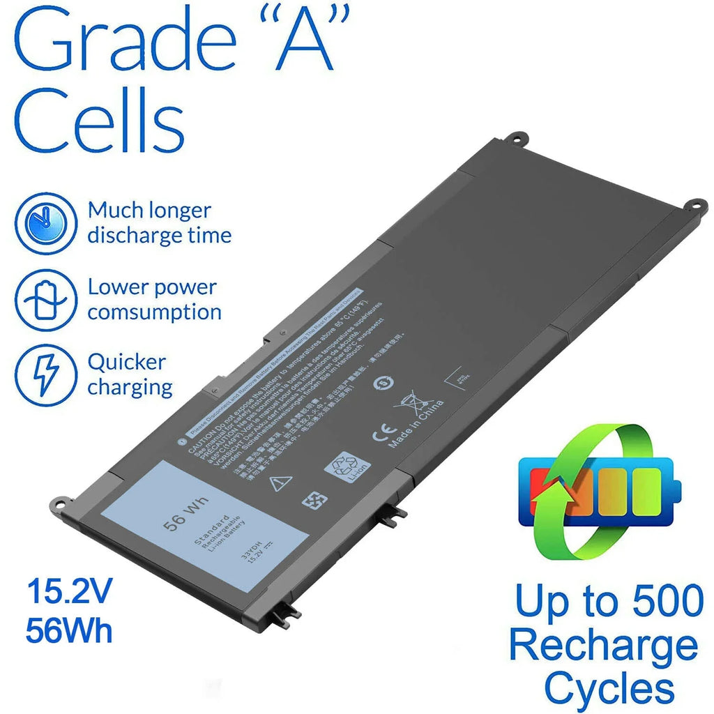 15 7786 Vostro 7779 For Battery Dell 7577 Inspiron 7570 33YDH 7580 15 7778 17