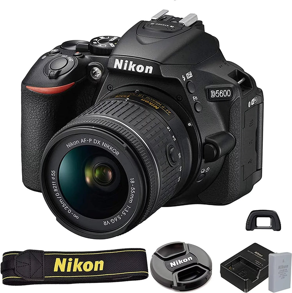 Camera and Pc Tripod, More DSLR + 18-55mm (23pc Bundle) 2 and Flash, D5600 64GB VR with Lenses 70-300mm Nikon Memory,