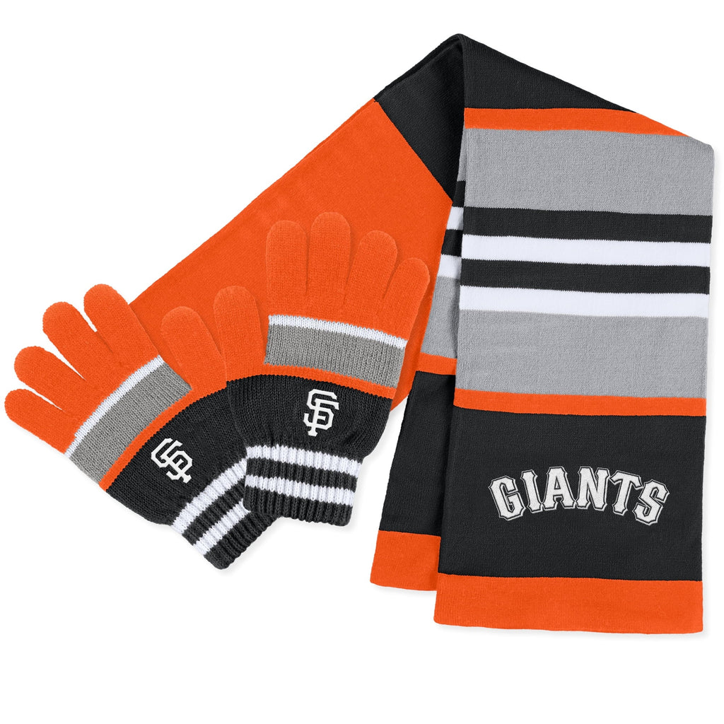 & San Stripe by Erin Giants Set Scarf Andrews Glove Women's WEAR Francisco
