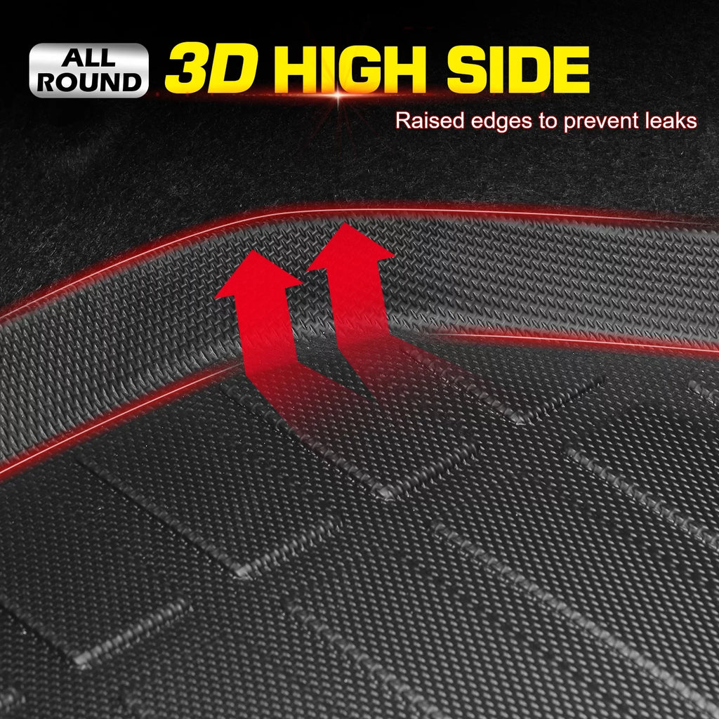 All Carpets Protection Car Ikon Trunk 2023 Thermo Tray 3D CR-V, Compatible Mat Black Weather Pad Plastic With Molded Motorsports Elastomer Cover TPE Protector Rear Honda Liner Boot