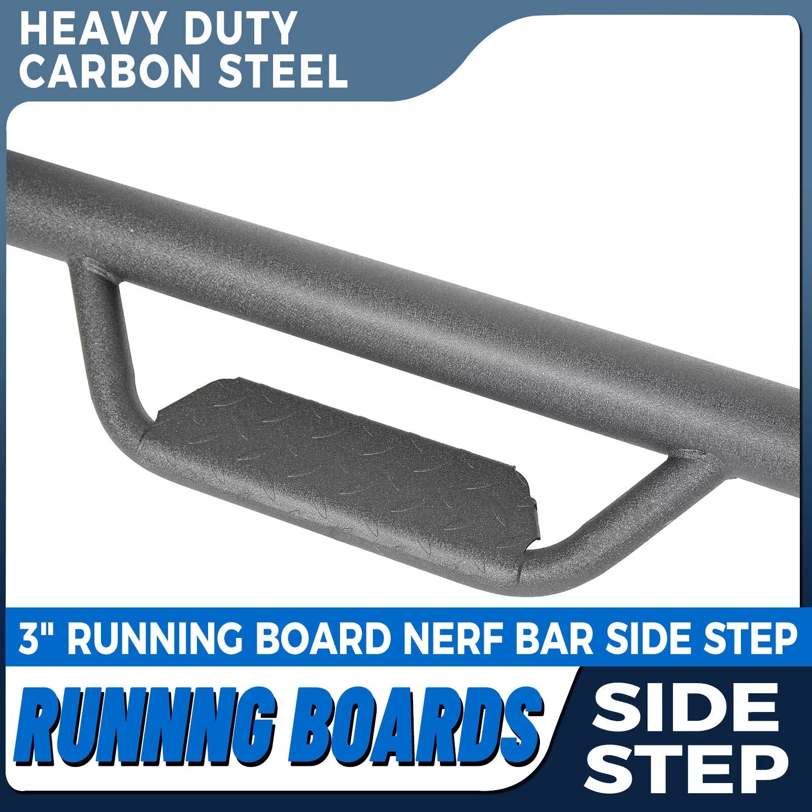 Board Kojem Black Steps Running Steps Tacoma Double/Crew Bar for Cab 2005-2023 Side Matte Bars Toyota Door Nerf Hoop Dropped