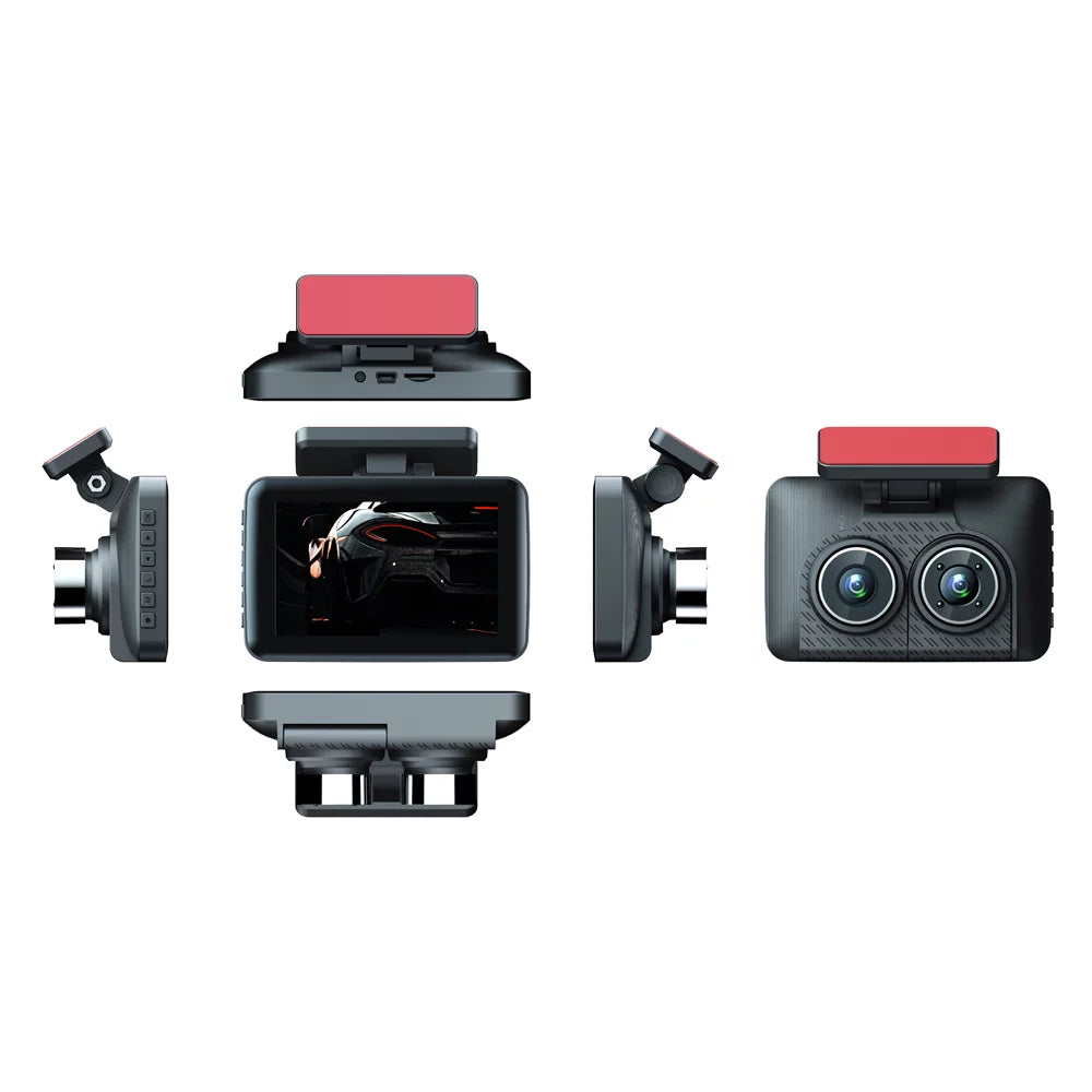 3 HUIOP Car ERYUE Cameras Dash Camera Cam,Wide Dash Car Car 4in Rearview Camera Car Safety Mirror QISUO Clear Video Cam Wide Dash Spirastell Auto Car