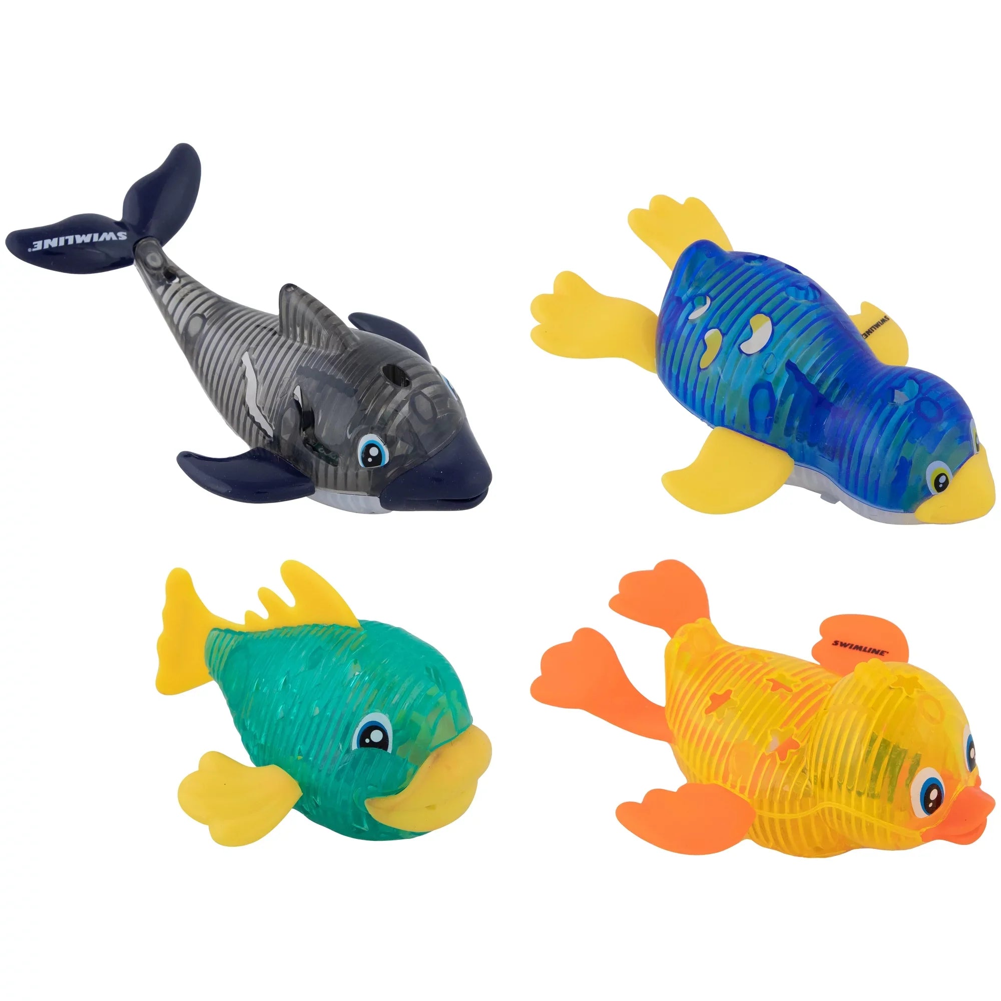 Dive Retrieval Underwater For For Catch Animal Multi Flashing Light-Up & Diving Glowing Practice Swimming The Bath LED Tub Game Fun ORIGINAL Toys Fish Pool Sea 4-Pack Learn Pals SWIMLINE Color Kids
