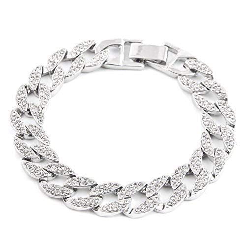Blue - Gold Bling-ed product Way Cuban) Square image Hop (Silver a Hypnotize You R# Out Will 0513Sq Hip Flashy Biggie Watch in Iced