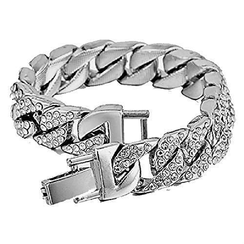 Blue - Gold Bling-ed product Way Cuban) Square image Hop (Silver a Hypnotize You R# Out Will 0513Sq Hip Flashy Biggie Watch in Iced