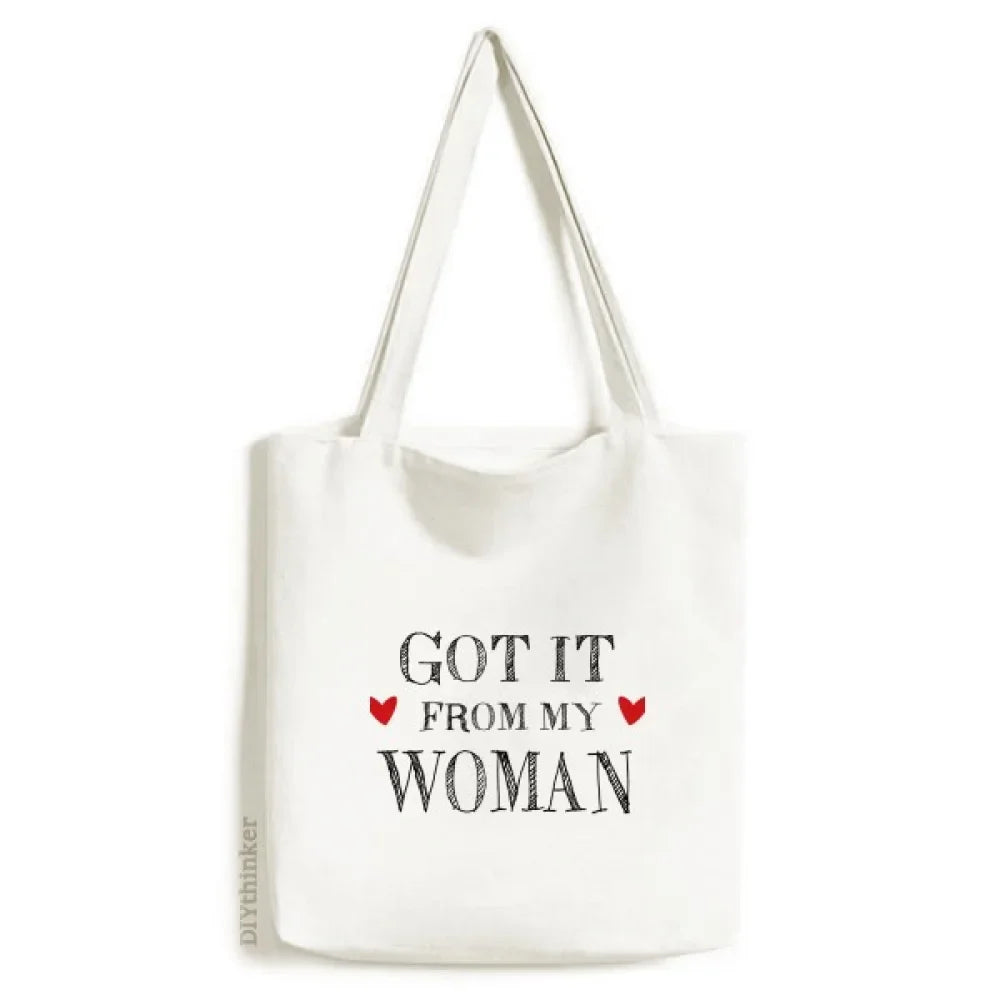 Tote Day Got Shopping My Bag Woman Canvas Handbag It Valentine's From Casual Satchel