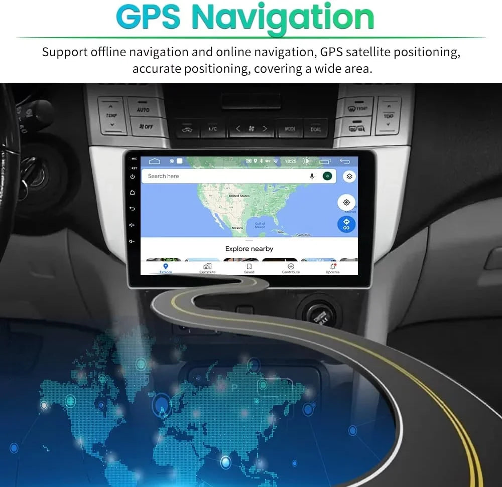 GPS/FM/WiFi/USB, for 12 2GB + RX350 Carplay Car Harrier Android RX330 RX400H Radio 32GB 2003-2009,Android Auto with Lexus Stereo Support Lexus RX300 Car Toyota SWC/Wired