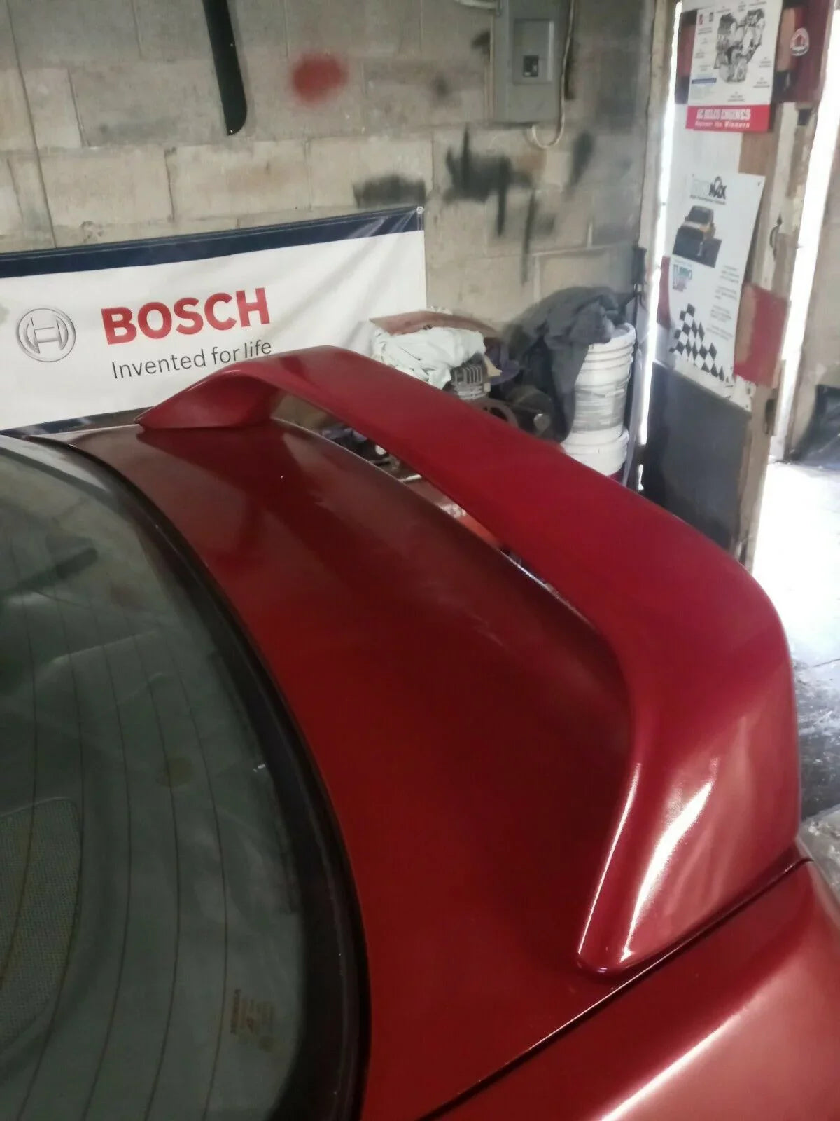 1998 Light with 2DR Brake 1996 Trunk Spoiler Winglet Honda LED Lamp Lid Kojem 1999 Style for 2000 Wing Matte Civic 1997 T-R Rear Black