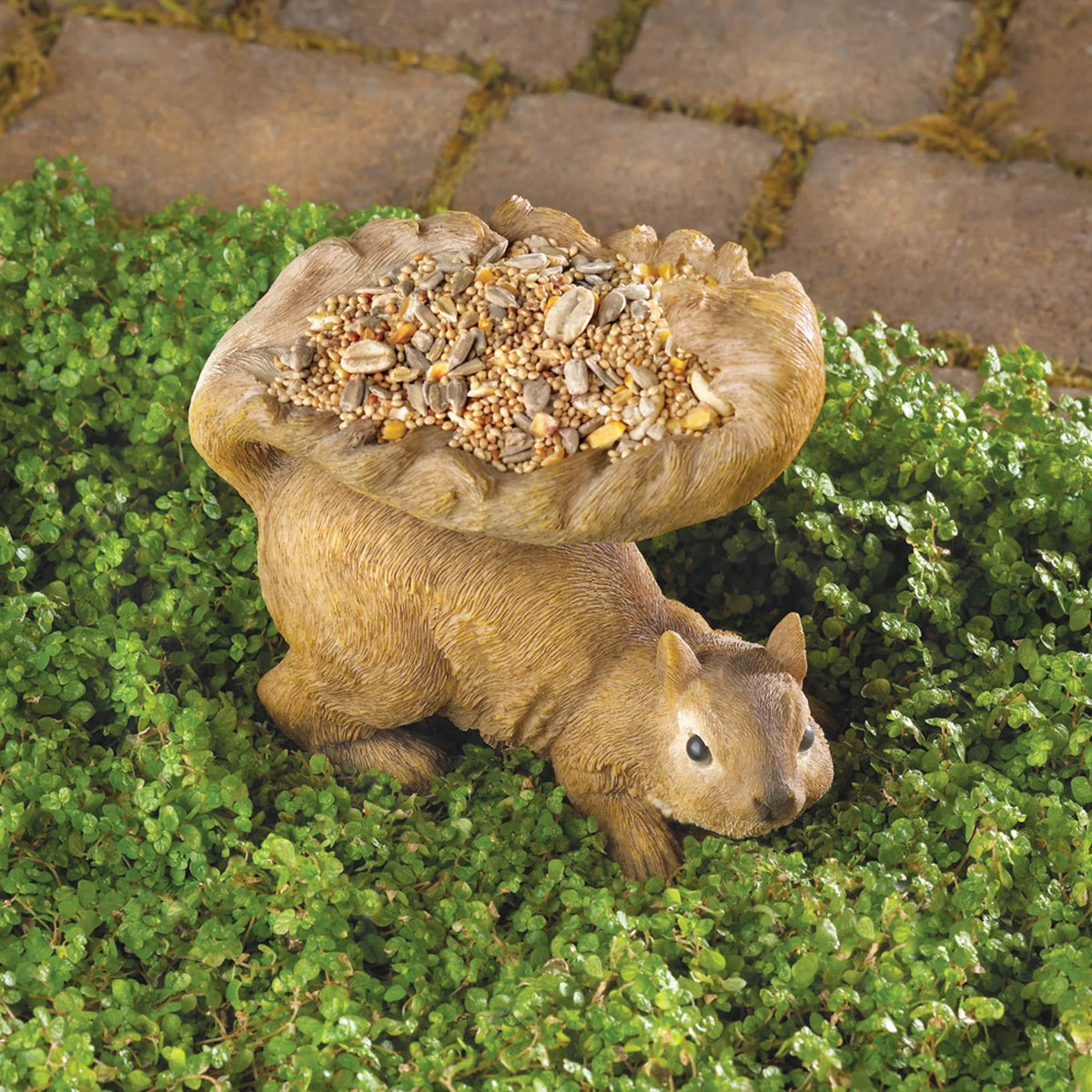 '- - Feeder Zingz Outdoor & Woodland Bird Squirrel 7" Thingz Brown