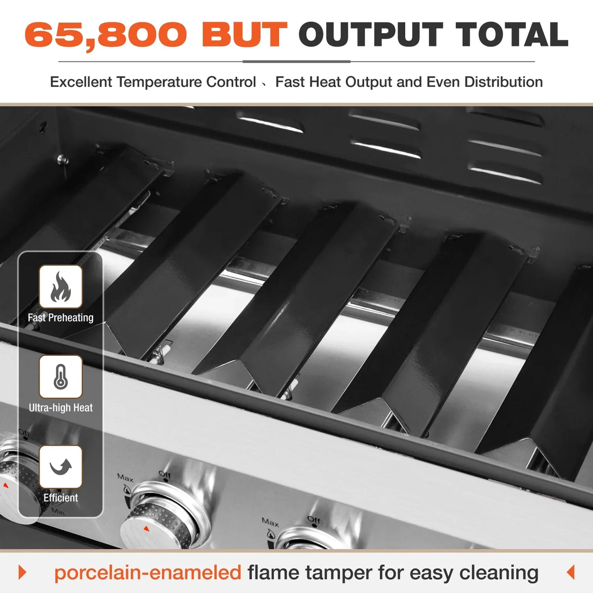 Side Steel with Stainless Living 6 Propane Burner Grill BBQ Gas Summit Grill Burner