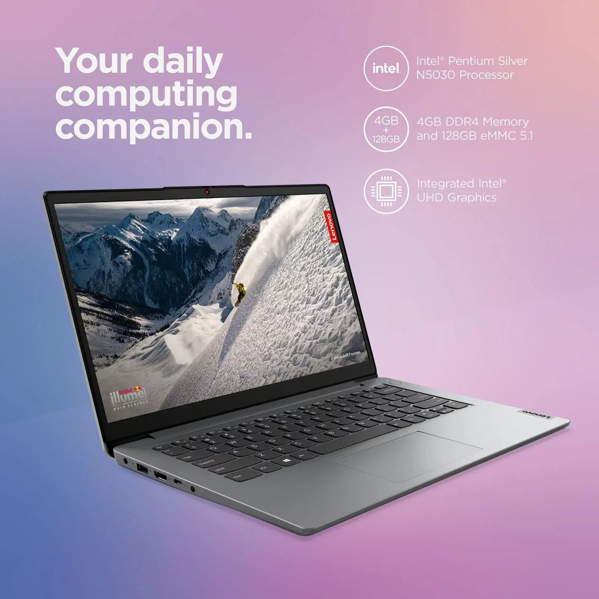 2022 Bluetooth, Display, 6, 1i 14 Laptop, S Home Intel RAM, Mode Lenovo Processor, 4GB inch HD Cloud Newest Wi-Fi Storage, 256GB Quad-Core Windows 11 in Grey, Ideapad