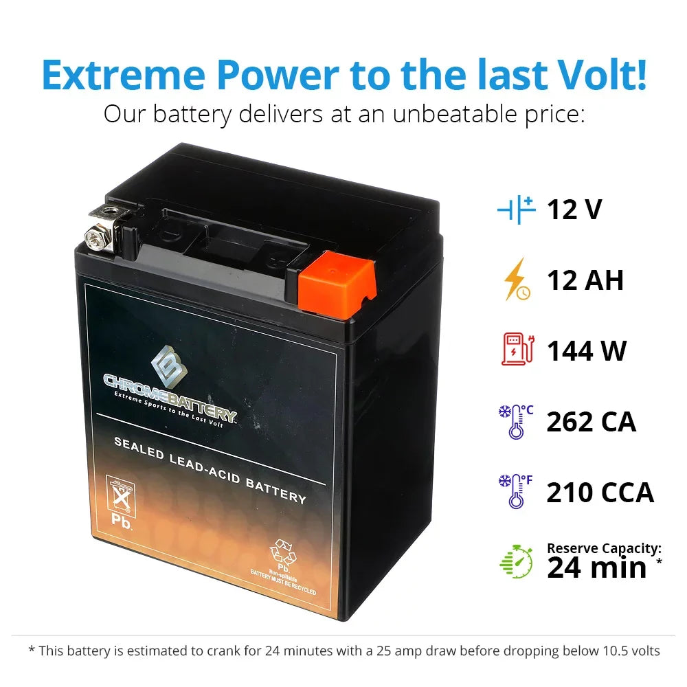 Motorcycle Gilera Battery 1993 Ytx14Ahl-Bs Chrome Rc 600Cc Battery For 600C