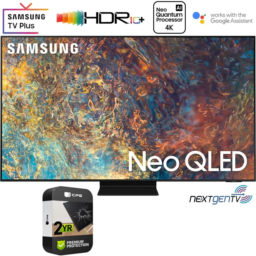 4K Protection TV Samsung QLED Plan Neo Extended 2 Bundle Premium with Year (Refurbished) 85 inch QN85QN90AA (2021) Smart Restored