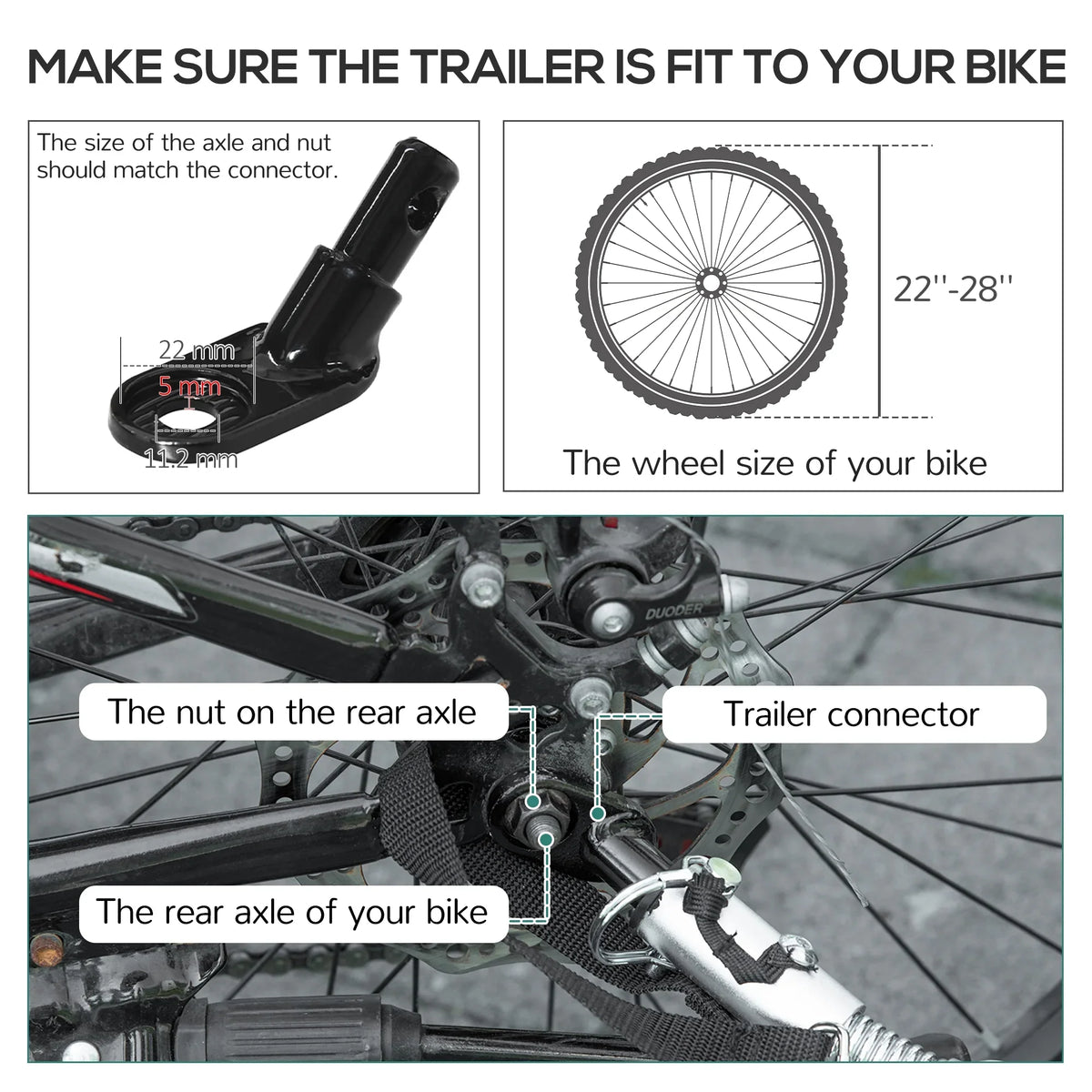 88 Bike Bike Safety Trailer Max Bicycle 16'' Cargo Load Wagon Trailer lbs Aosom with Wheels, Features, Triple Suspension,