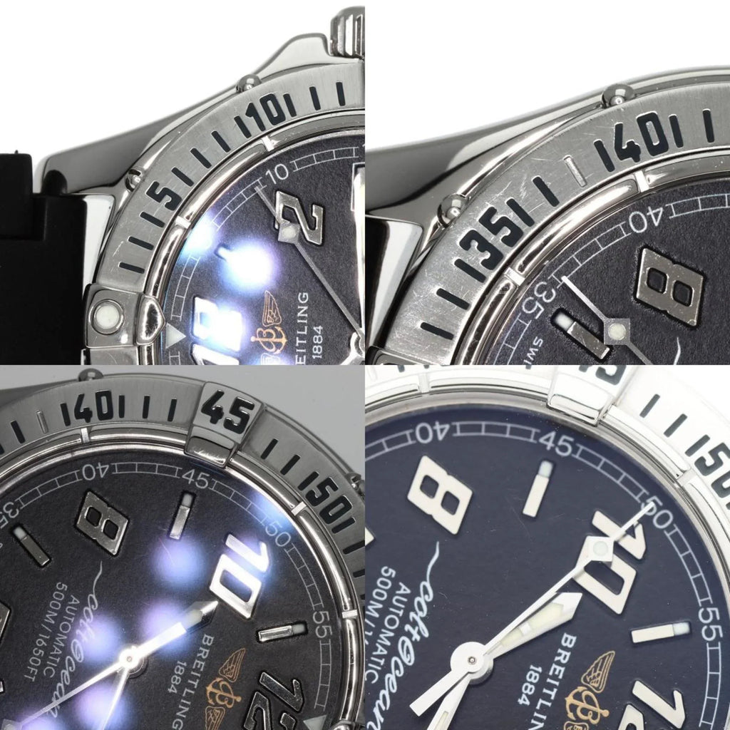 BREITLING Watch (Good) Men's A17350 O'Shearn Pre-Owned Stainless Steel/Rubber Colt