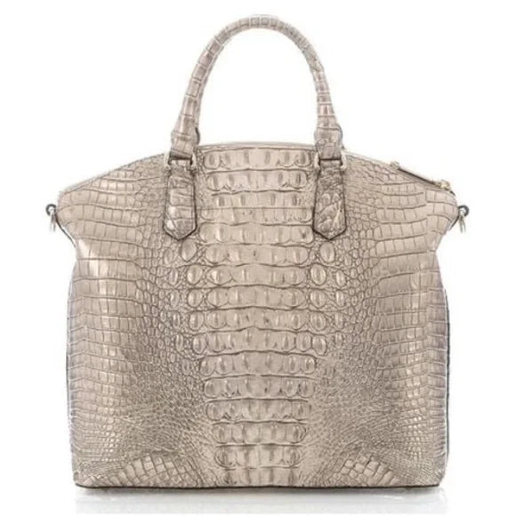 Duxbury Satchel Sugar Brahmin Large Cane Silver/Metallic