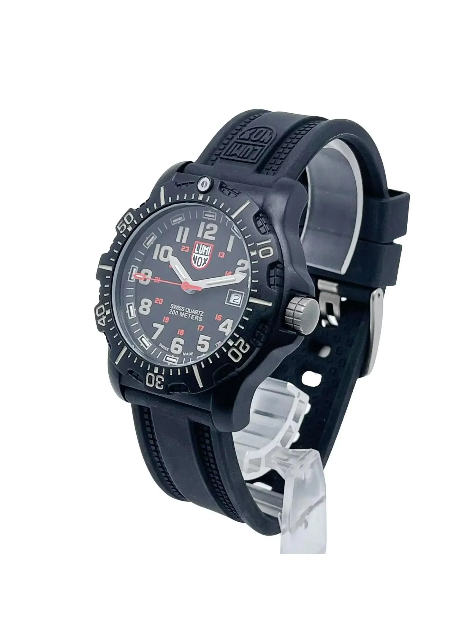 OPS XL.8813.LM Quartz Mens Watch Seal Black Pre-owned (Good) Navy 44mm